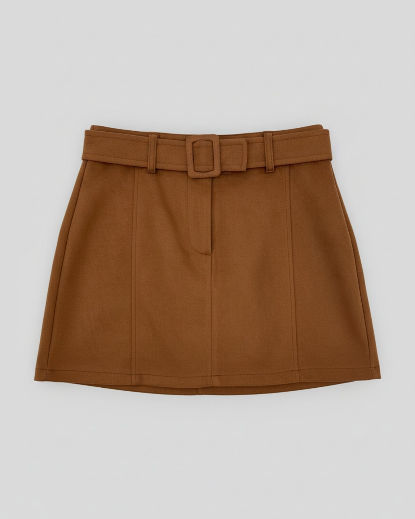 FALDA MINI EFECTO ANTE CAMEL