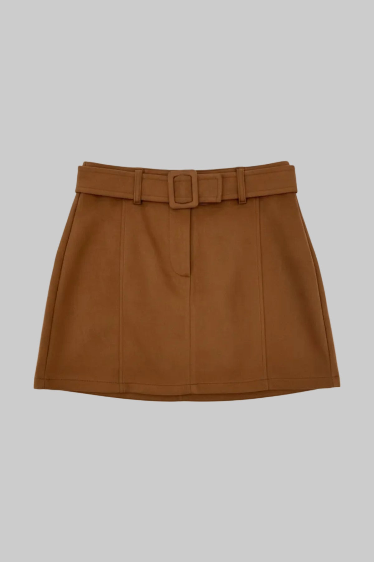 FALDA MINI EFECTO ANTE CAMEL