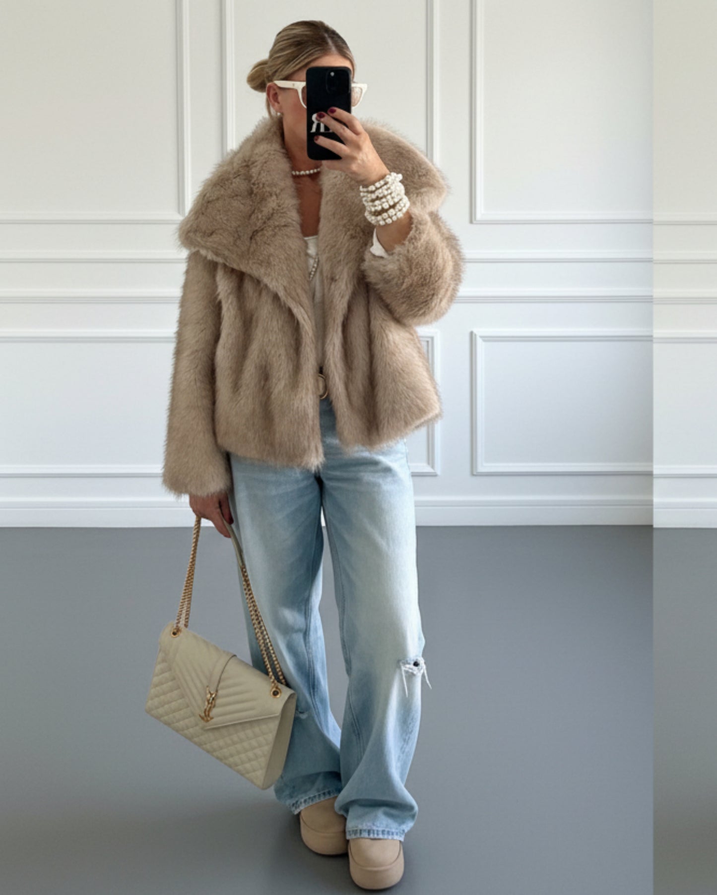 ABRIGO CORTO EFECTO PELO