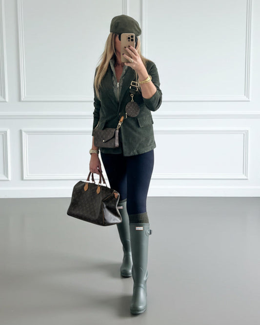 BLAZER CORTA MICROPANA VERDE