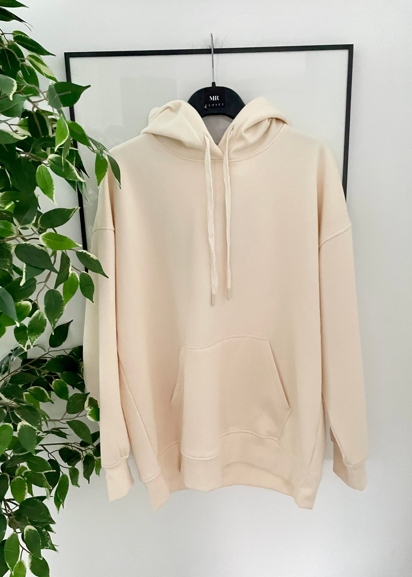 SUDADADERA CAPUCHA BEIGE