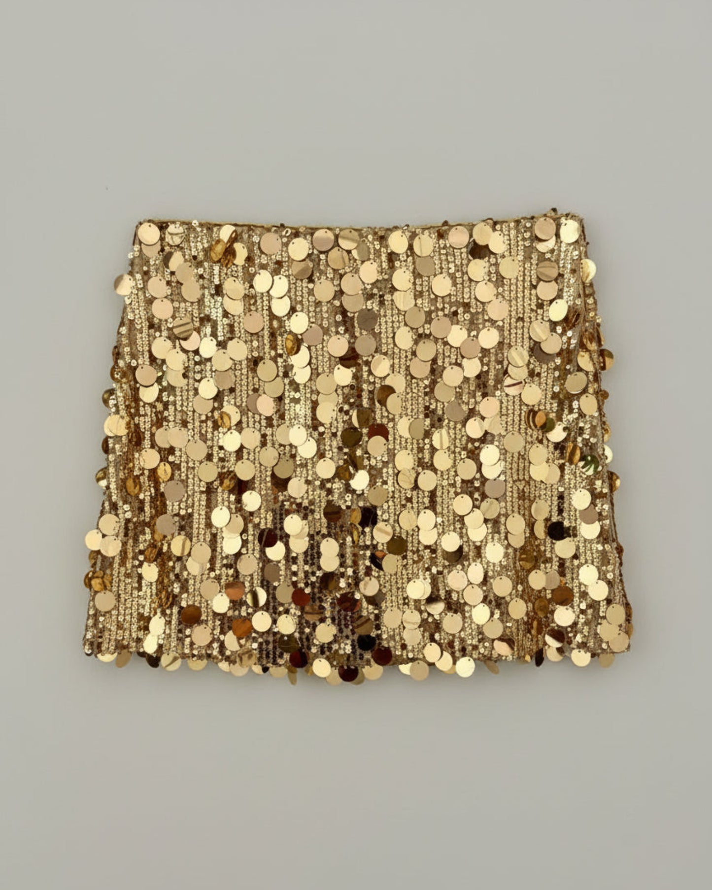 FALDA MINI LENTEJUELAS DORADA