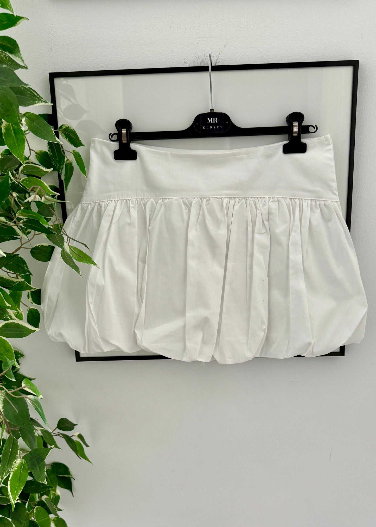 FALDA PANTALON MINI GLOBO BLANCA