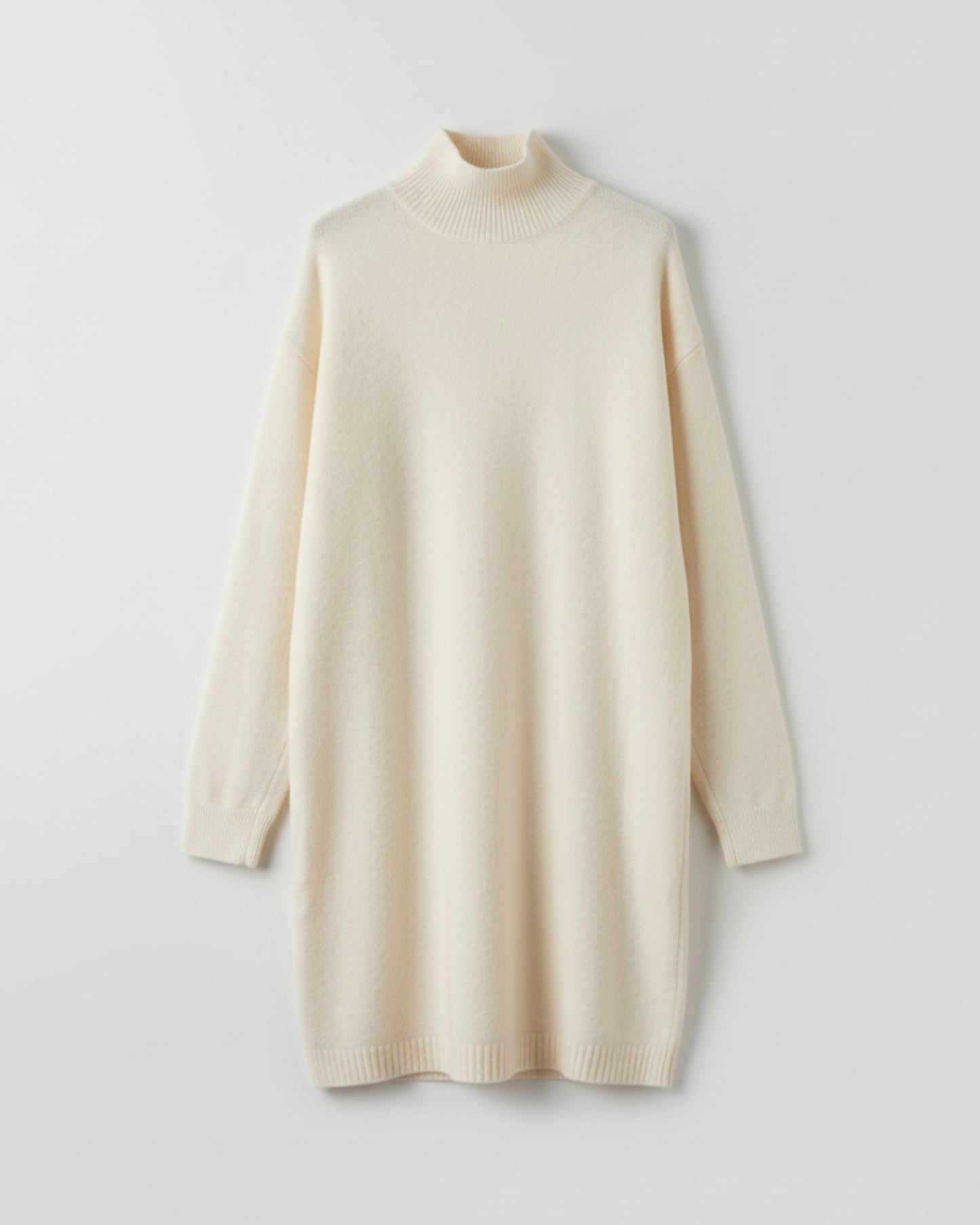 VESTIDO MIDI PUNTO BEIGE