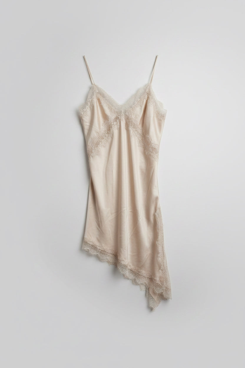 VESTIDO LENCERO BEIGE