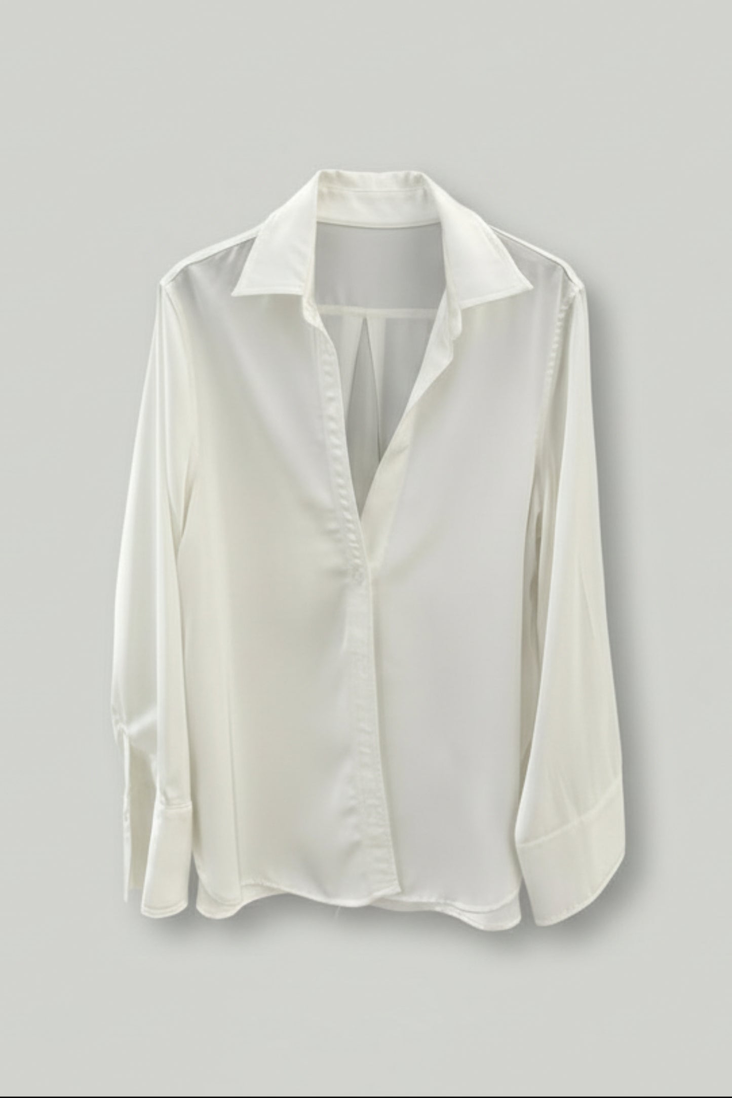 CAMISA SATINADA BLANCA