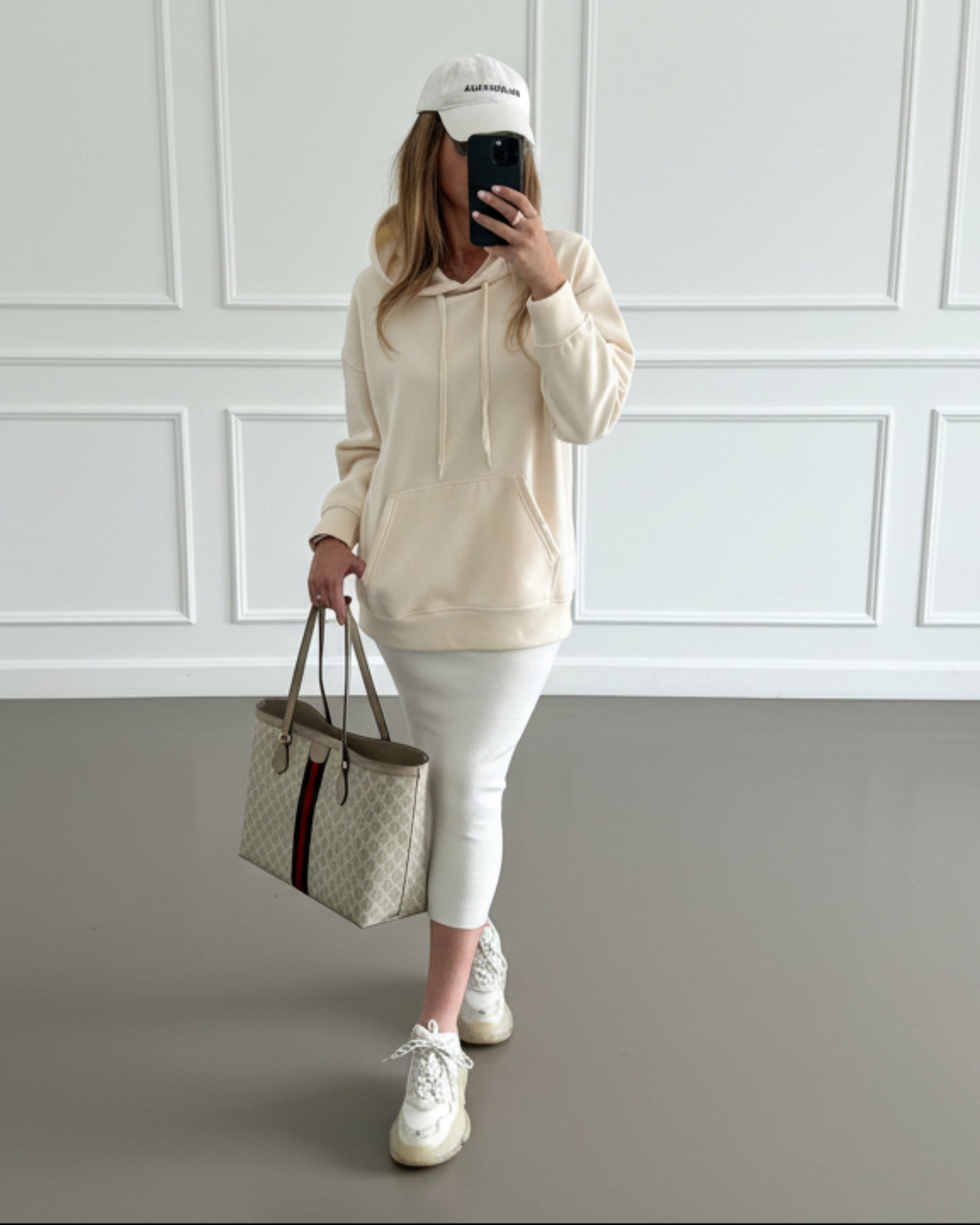 SUDADADERA CAPUCHA BEIGE