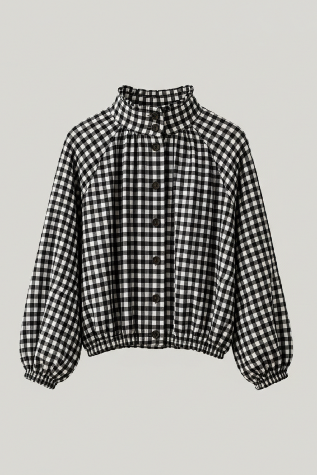 CAMISA BOMBER CUADROS MARRON
