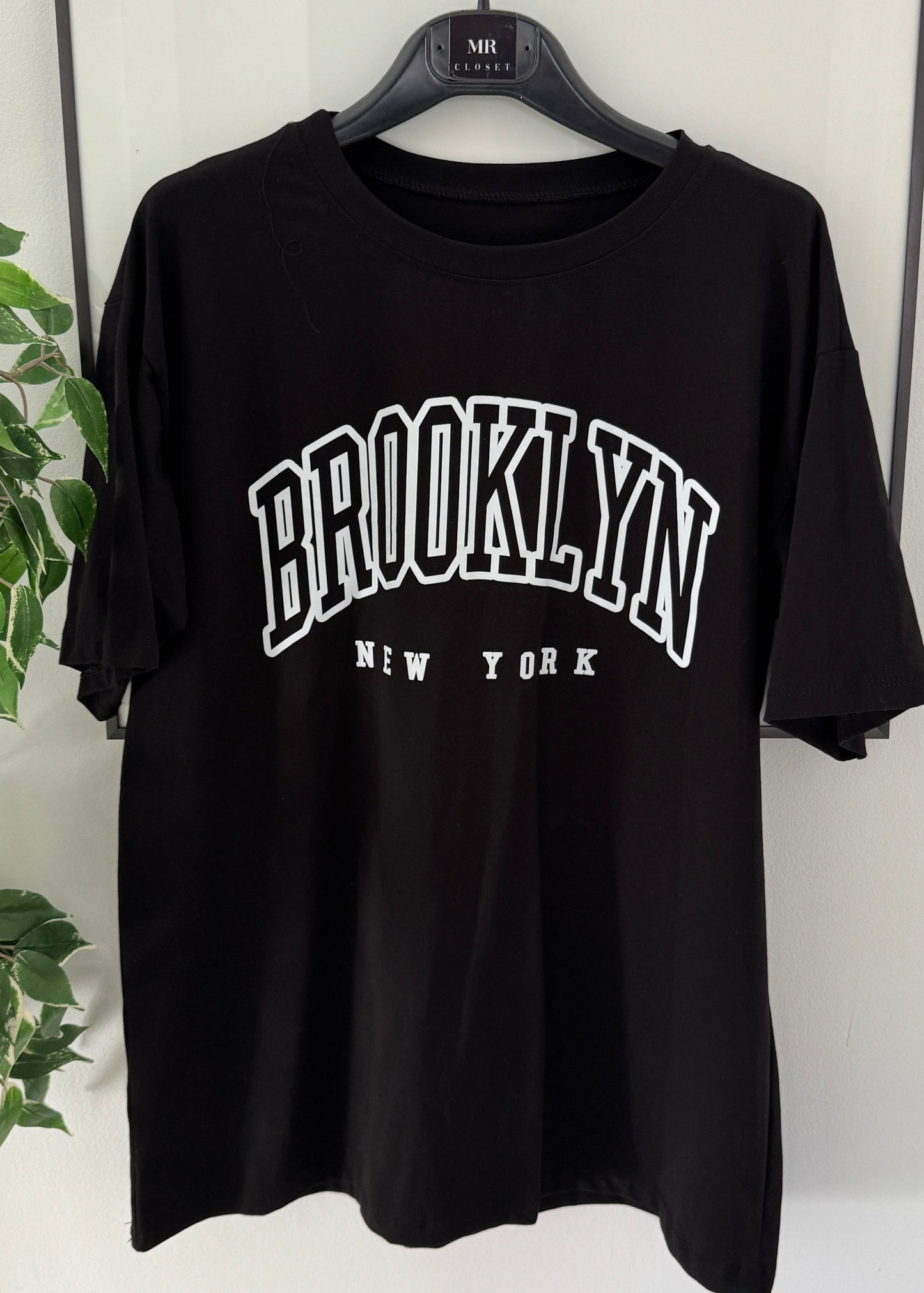 CAMISETA TEXTO OVERSIZE NEGRA