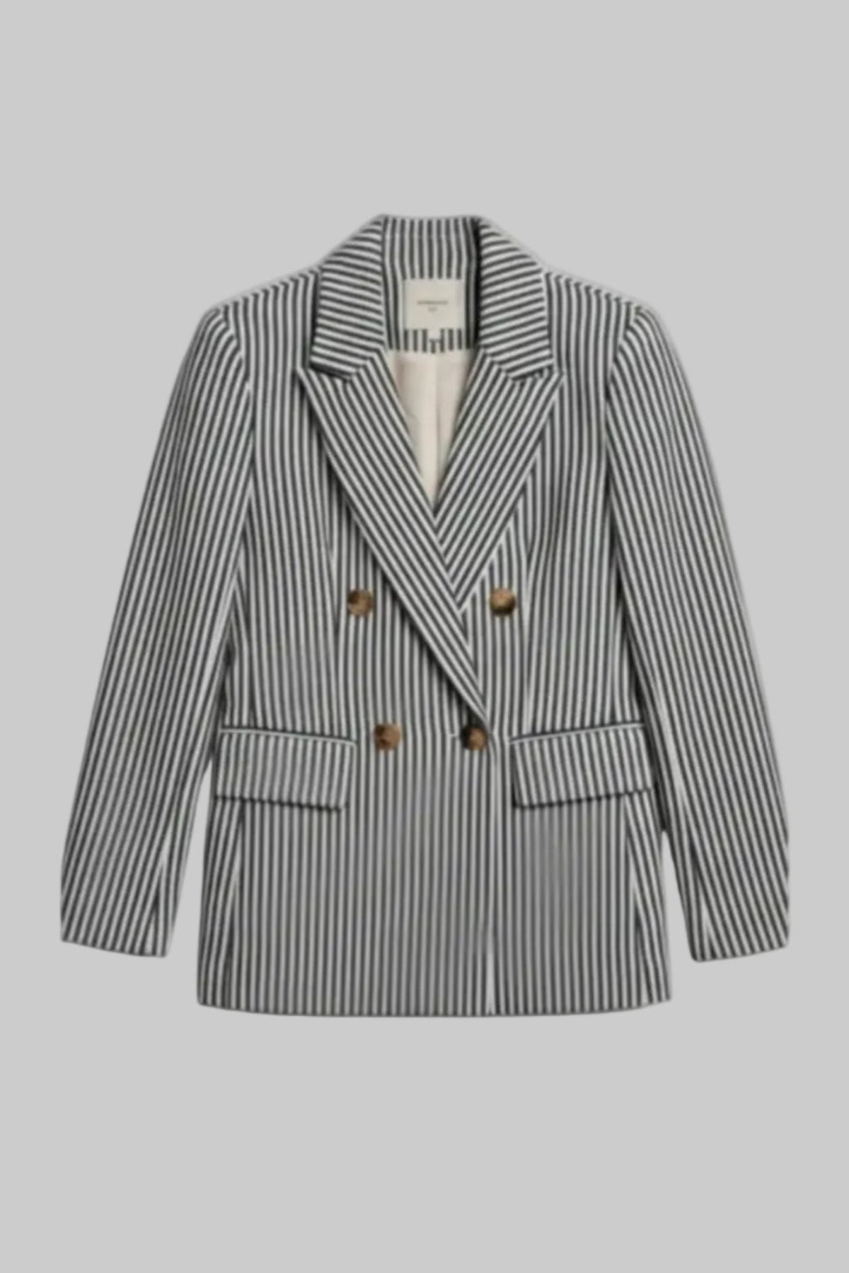 BLAZER RAYAS AZUL MARINO