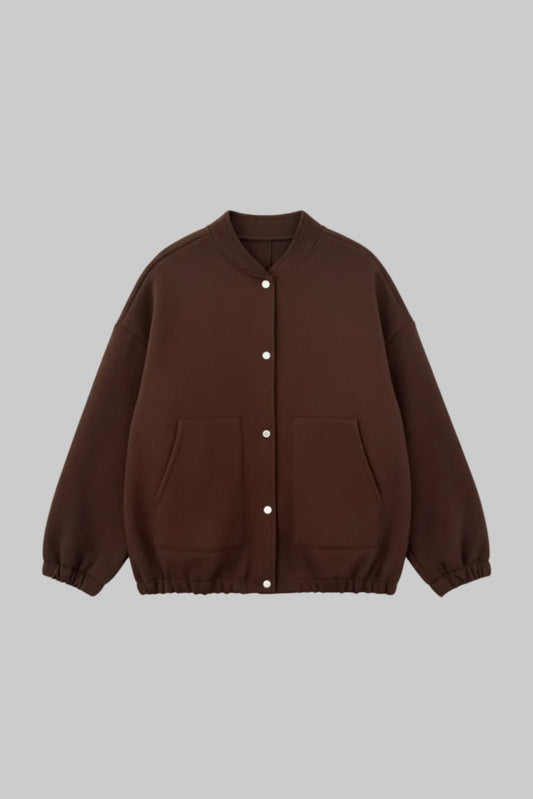 CAZADORA BOMBER OVERSIZE MARRÓN