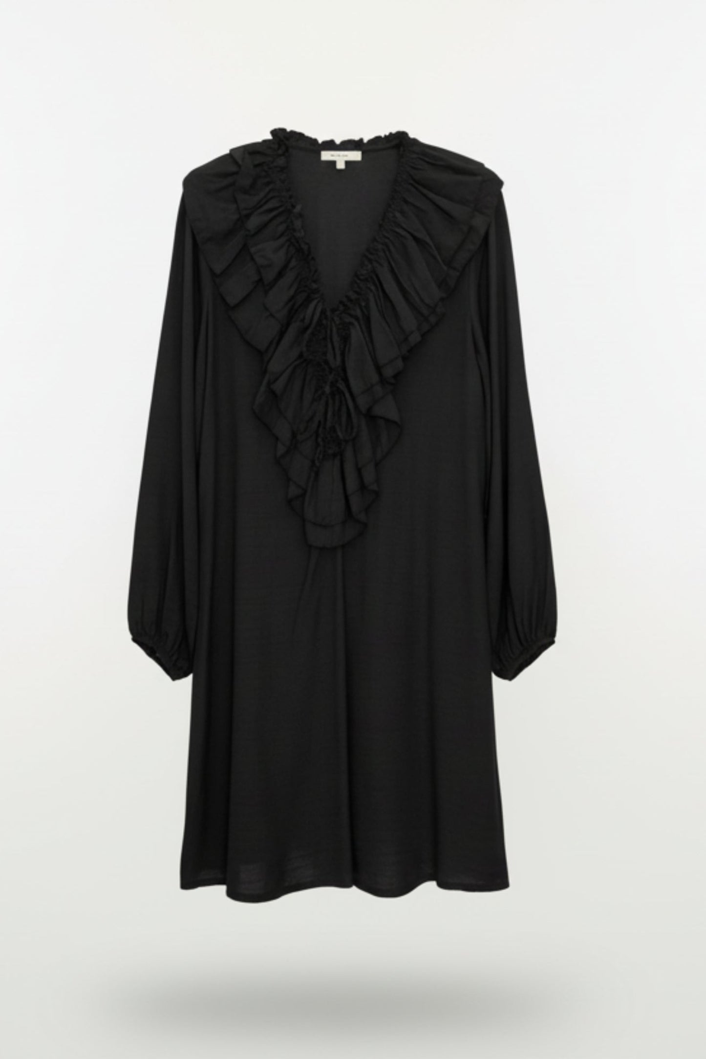 VESTIDO MINI VOLANTES NEGRO