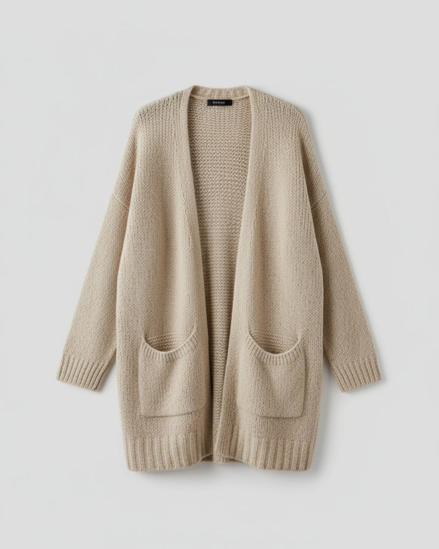 CHAQUETA PUNTO BOLSILLOS BEIGE