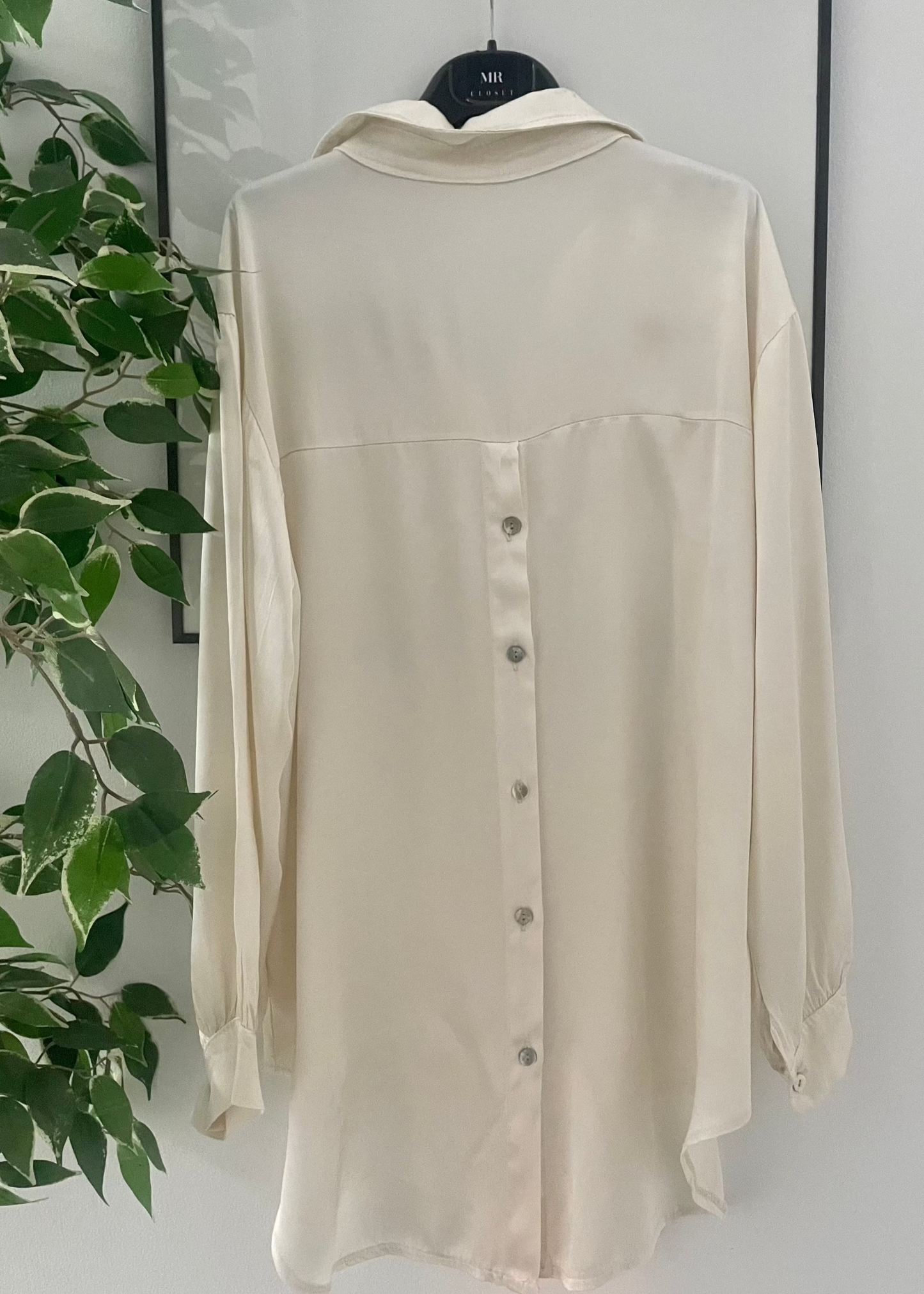CAMISA SATINADA BEIGE