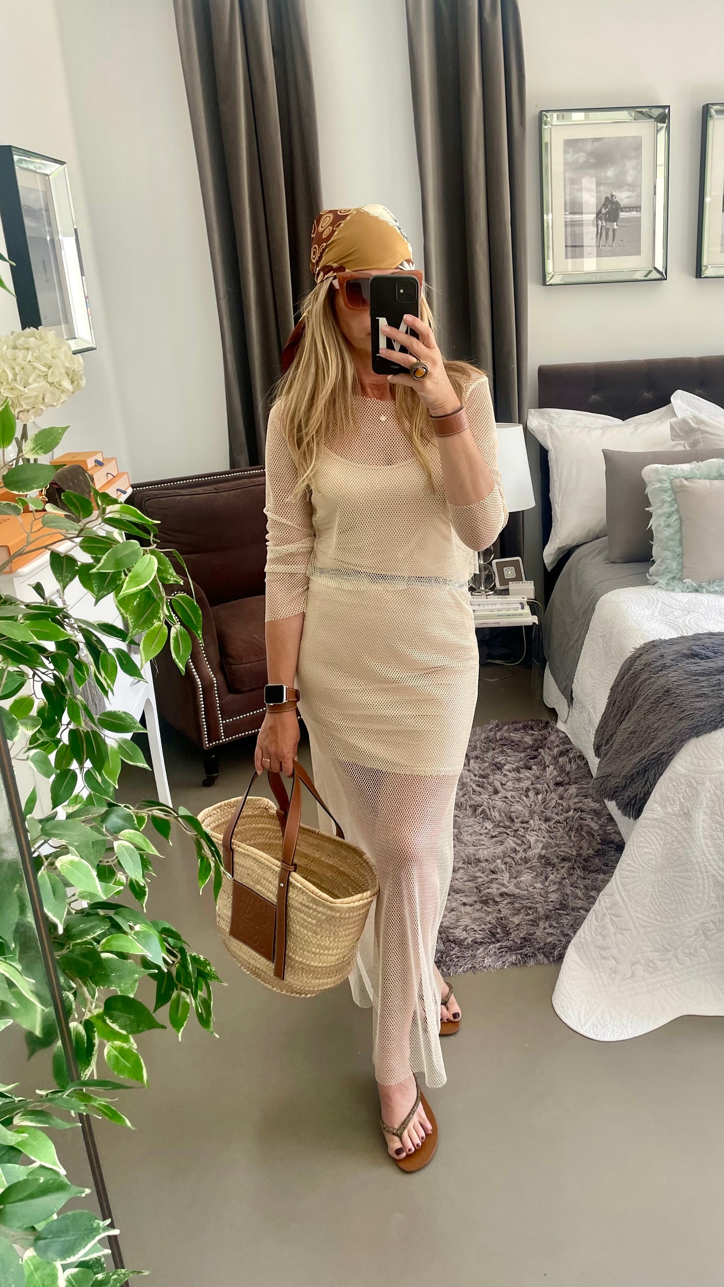 FALDA MALLA BEIGE
