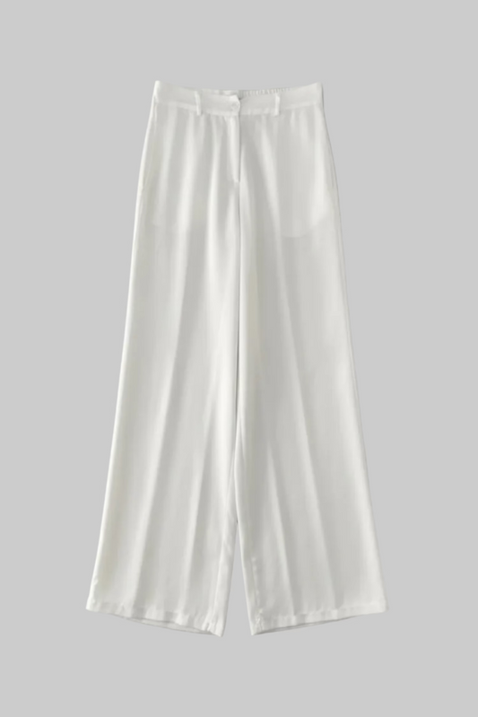 PANTALON SATINADO MASCULINO BLANCO