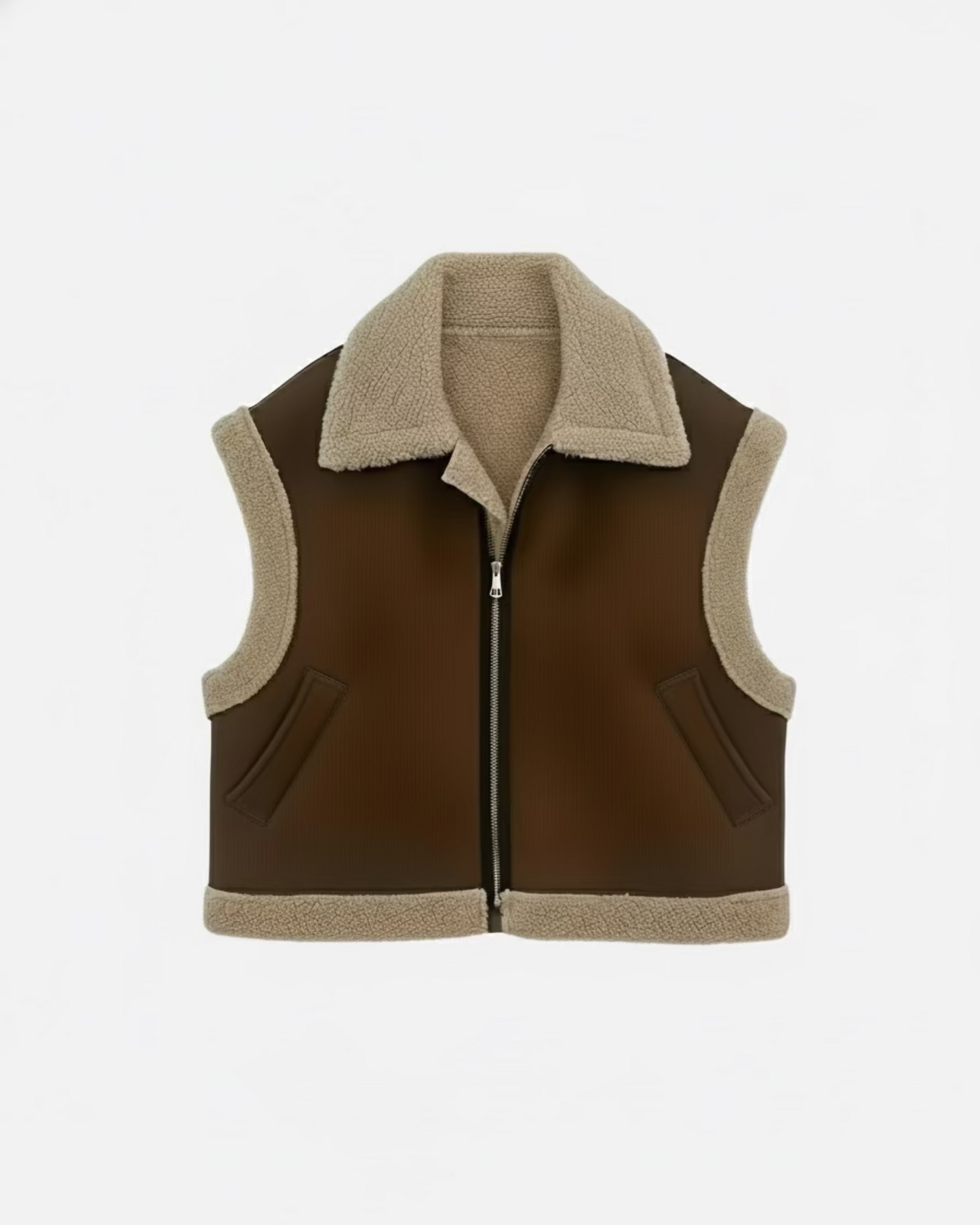 CHALECO DOBLE FAZ MARRÓN