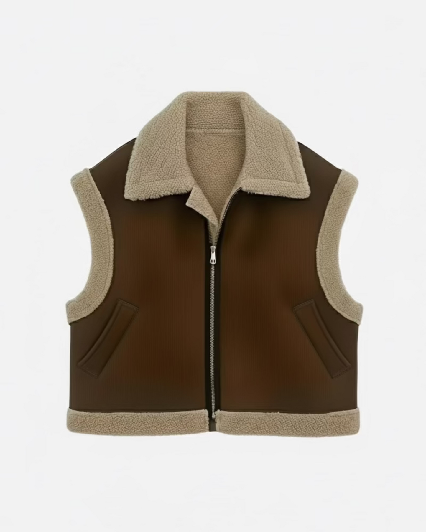 CHALECO DOBLE FAZ MARRÓN