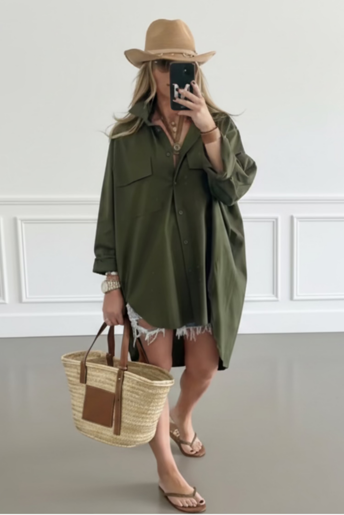 CAMISA OVERSIZE KHAKI