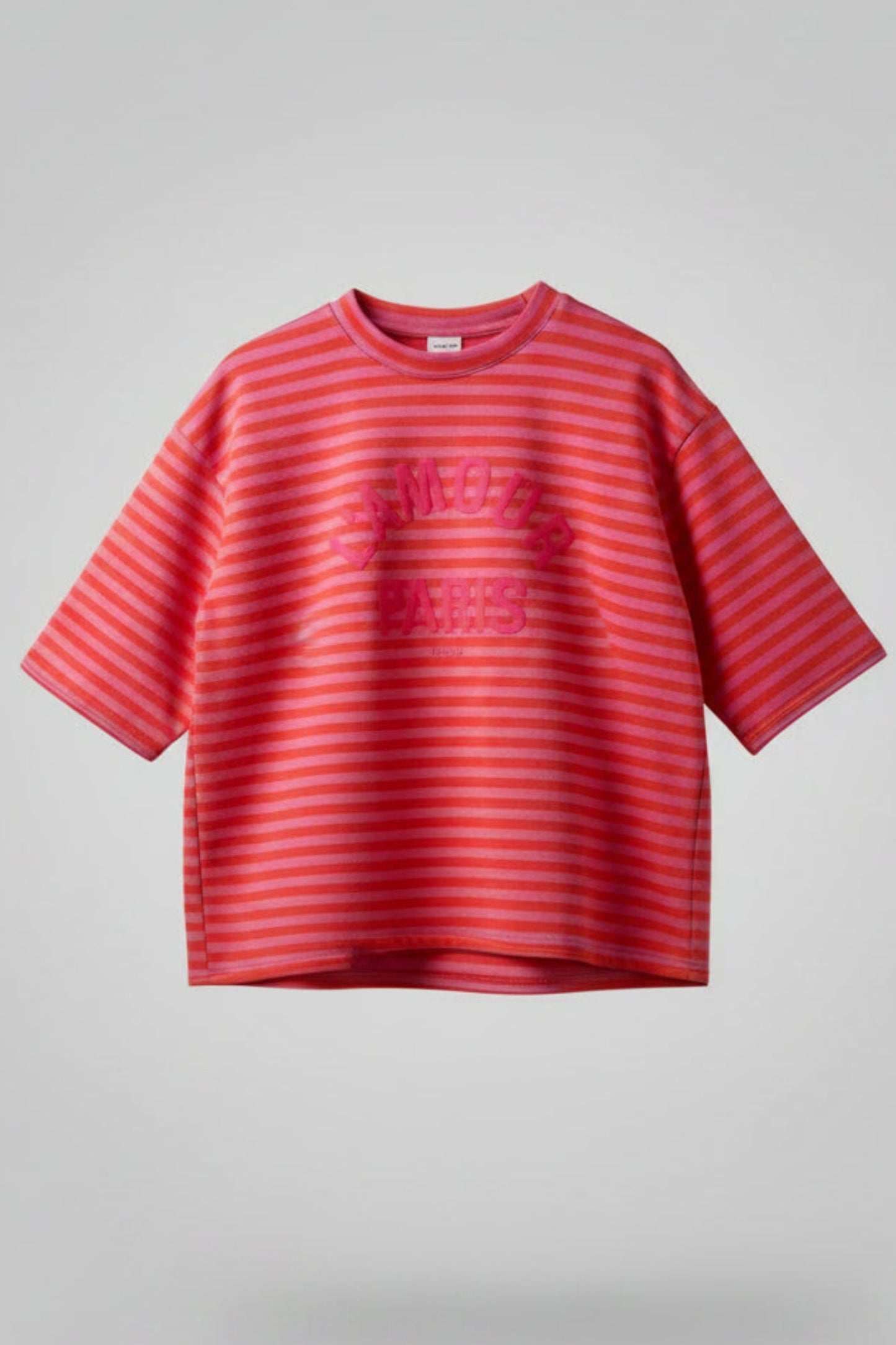CAMISETA RAYAS FUCSIA