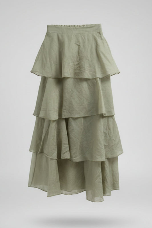 FALDA VOLANTES VERDE