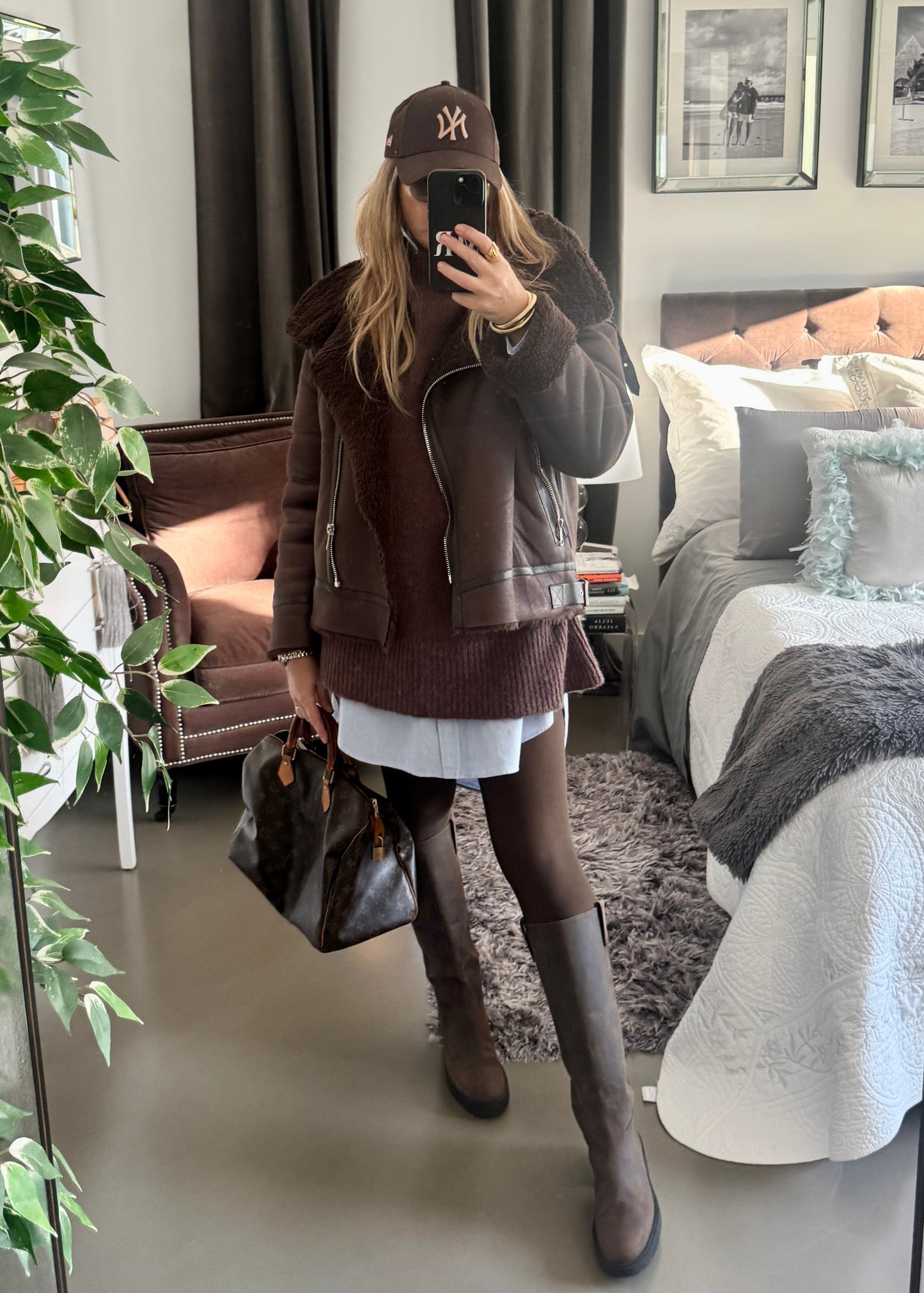 CAZADORA DOBLE FAZ MARRON