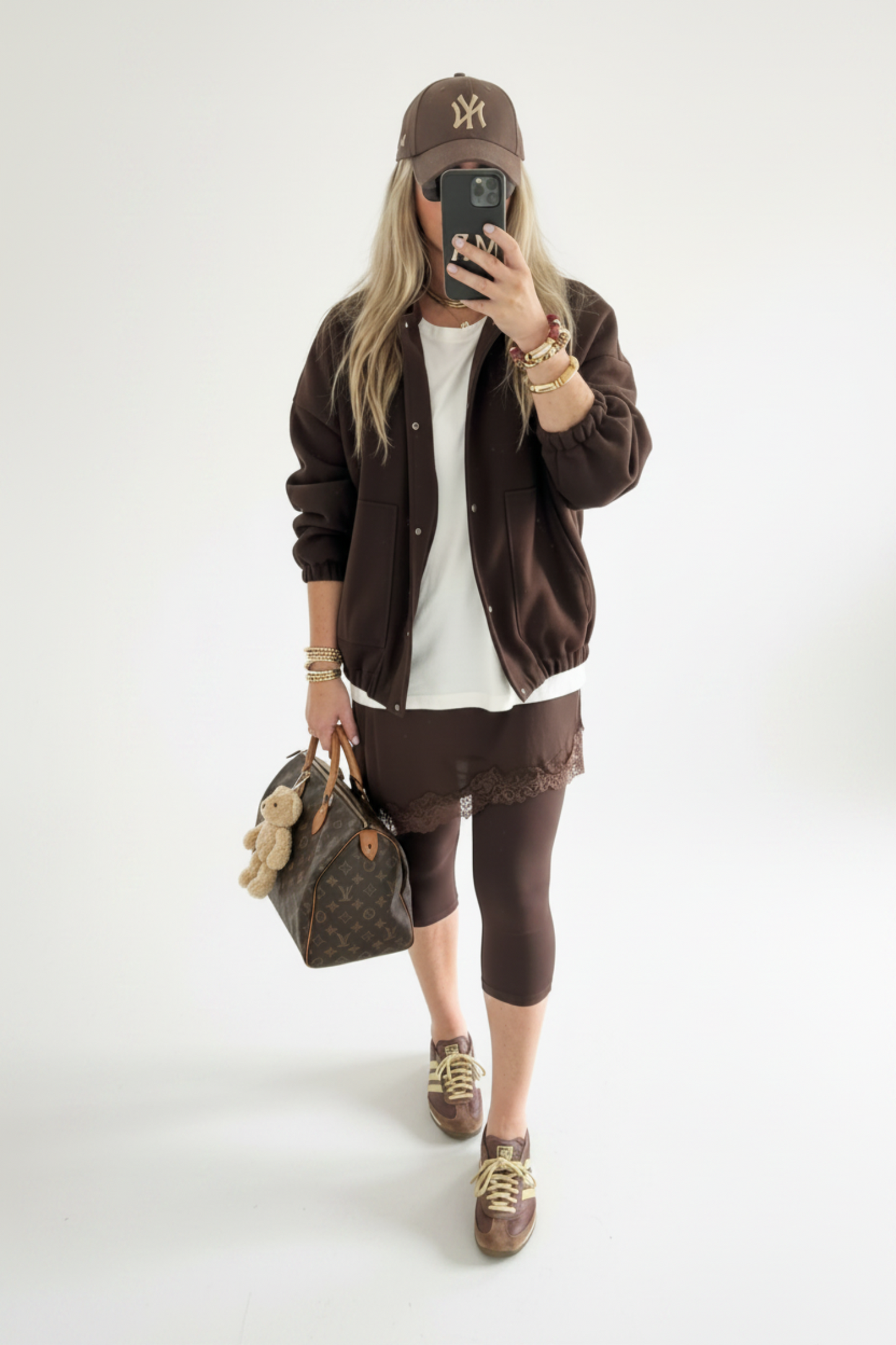 CAZADORA BOMBER OVERSIZE MARRÓN