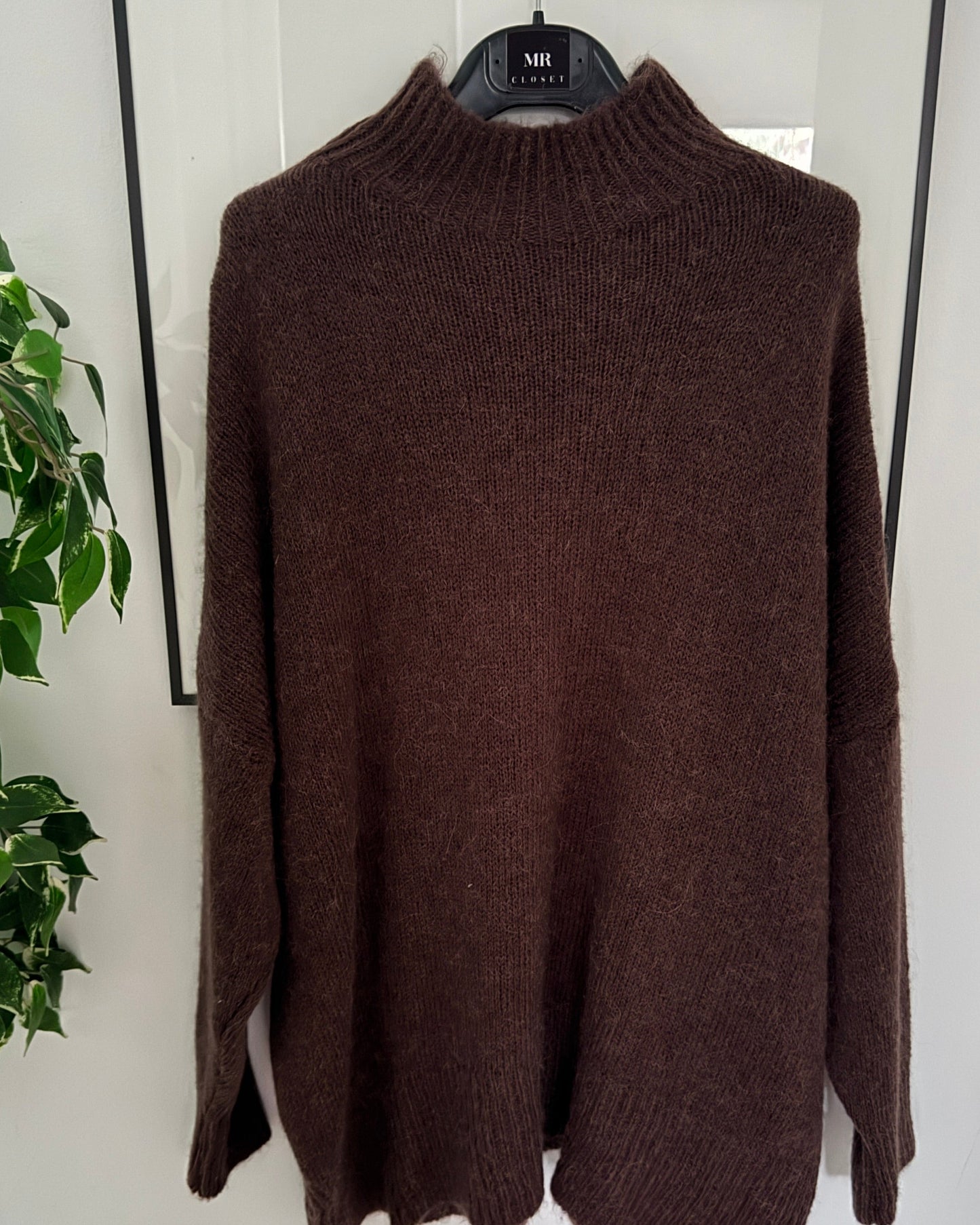 JERSEY PUNTO OVERSIZE MARRON