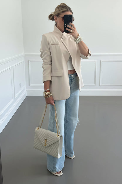 BLAZER BOTÓN BEIGE