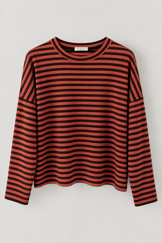 CAMISETA RAYAS NARANJAS