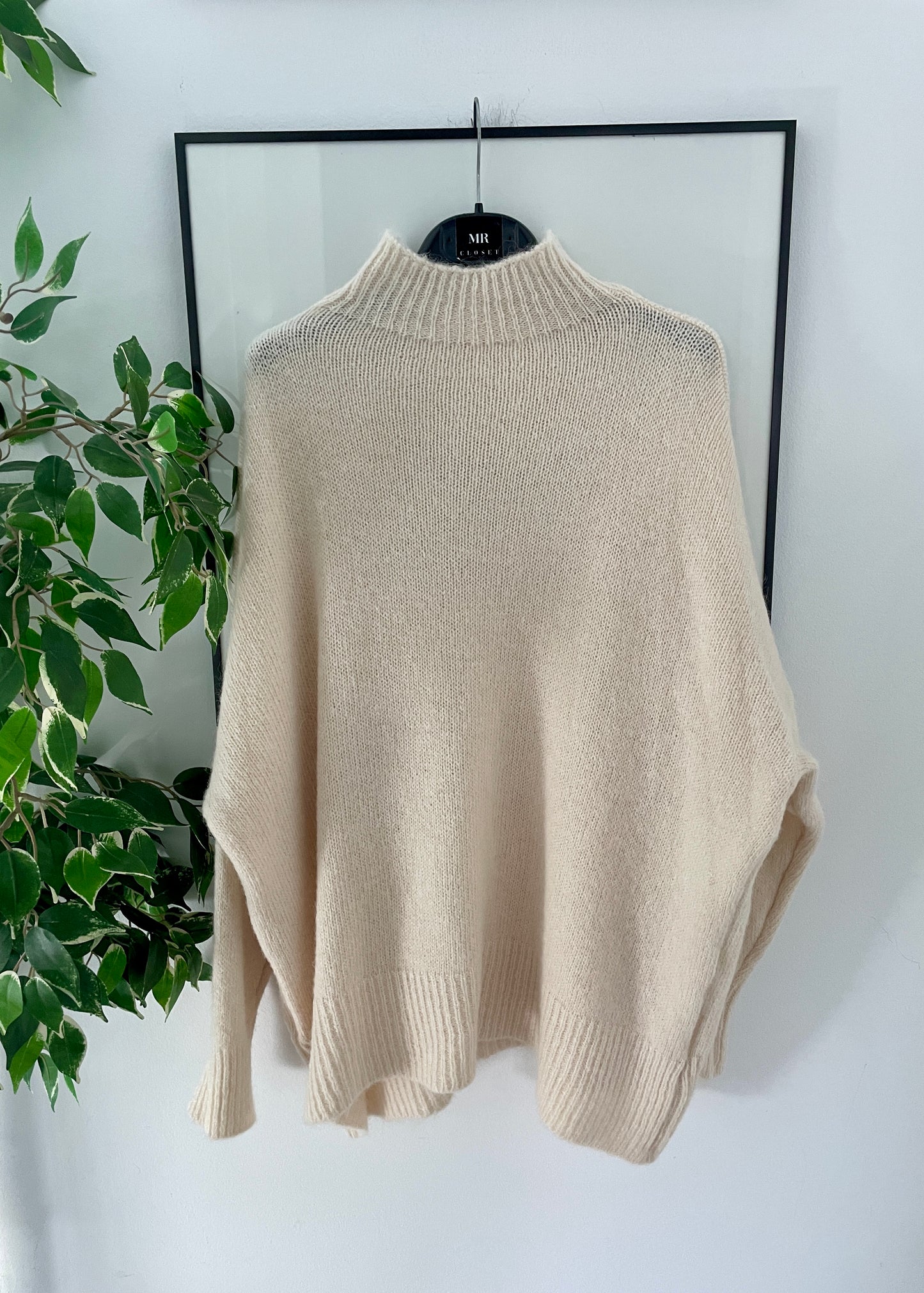 JERSEY PUNTO OVERSIZE BEIGE