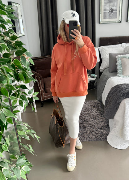 Sudadera Capucha Naranja