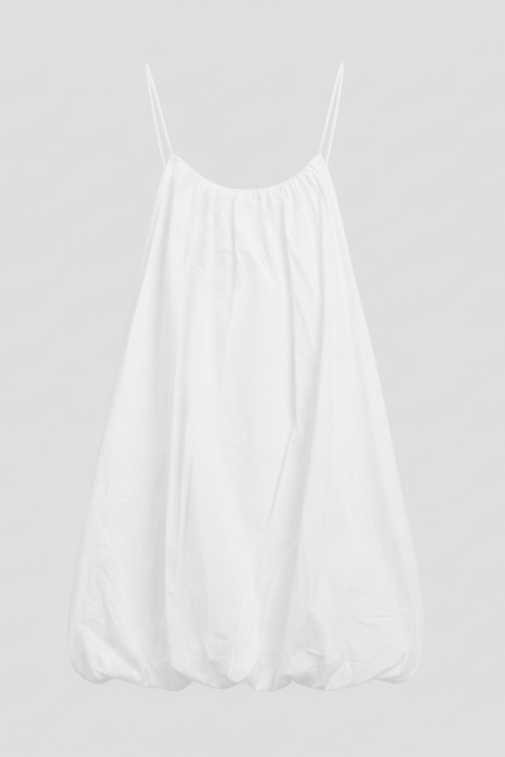 VESTIDO GLOBO TIRANTES BLANCO