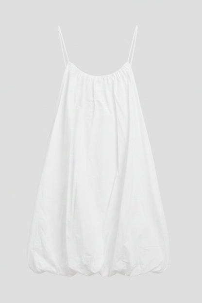 VESTIDO GLOBO TIRANTES BLANCO