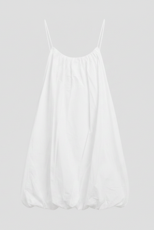 VESTIDO GLOBO TIRANTES BLANCO