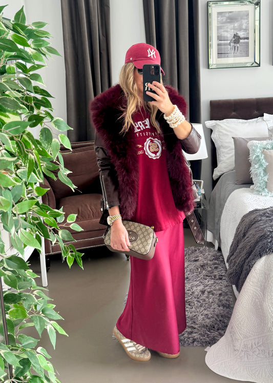 CAMISETA UNIVERSITY BURDEOS