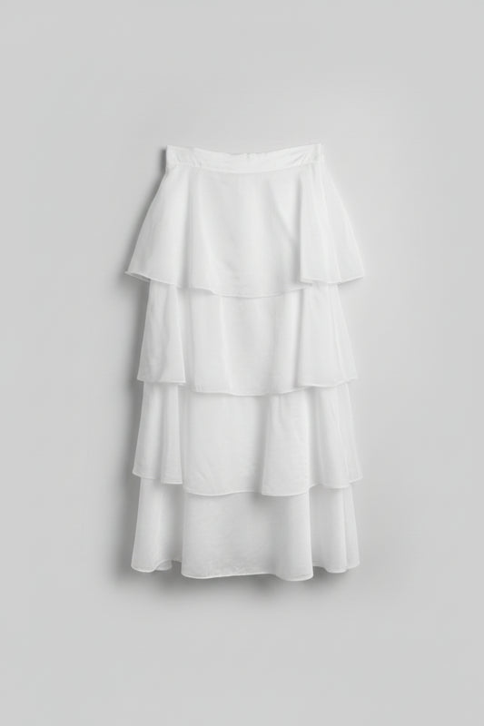 FALDA VOLANTES BLANCA