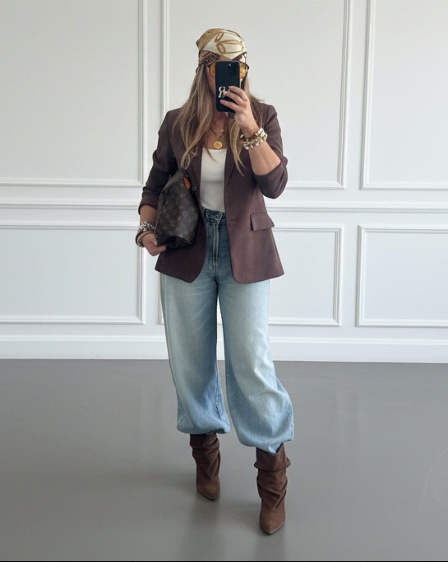 BLAZER EFECTO ANTE MARRÓN