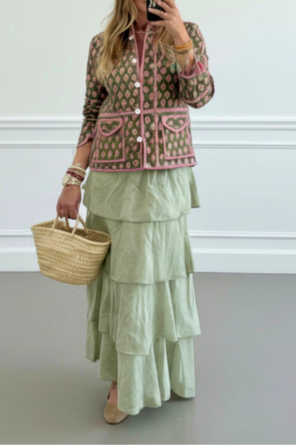 FALDA VOLANTES VERDE