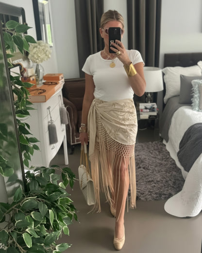 FALDA PANTALON BORDADA FLECOS