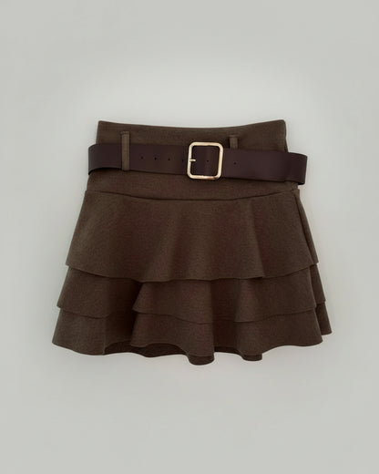 FALDA MINI VOLANTES CINTURÓN