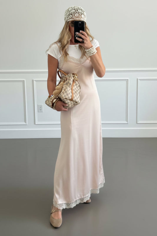 VESTIDO LENCERO BEIGE