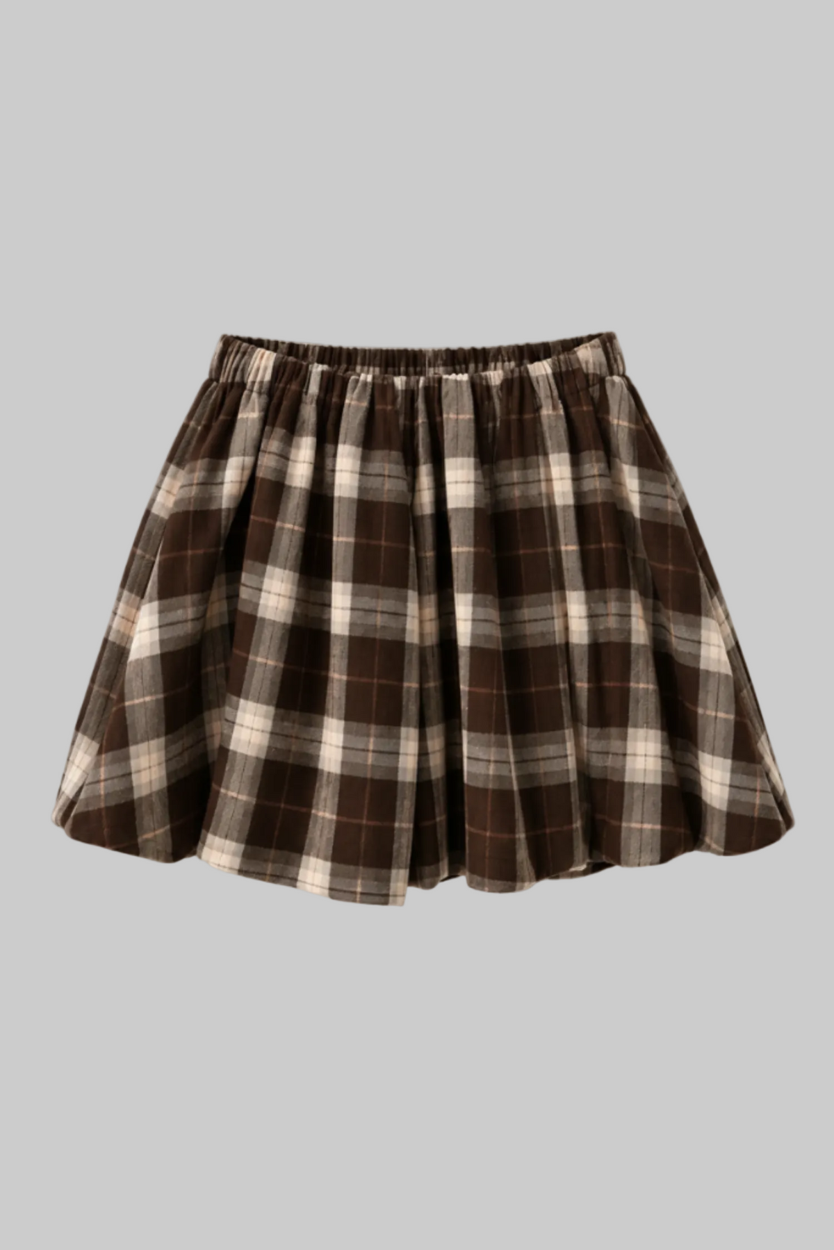 FALDA PANTALON MINI GLOBO CUADROS