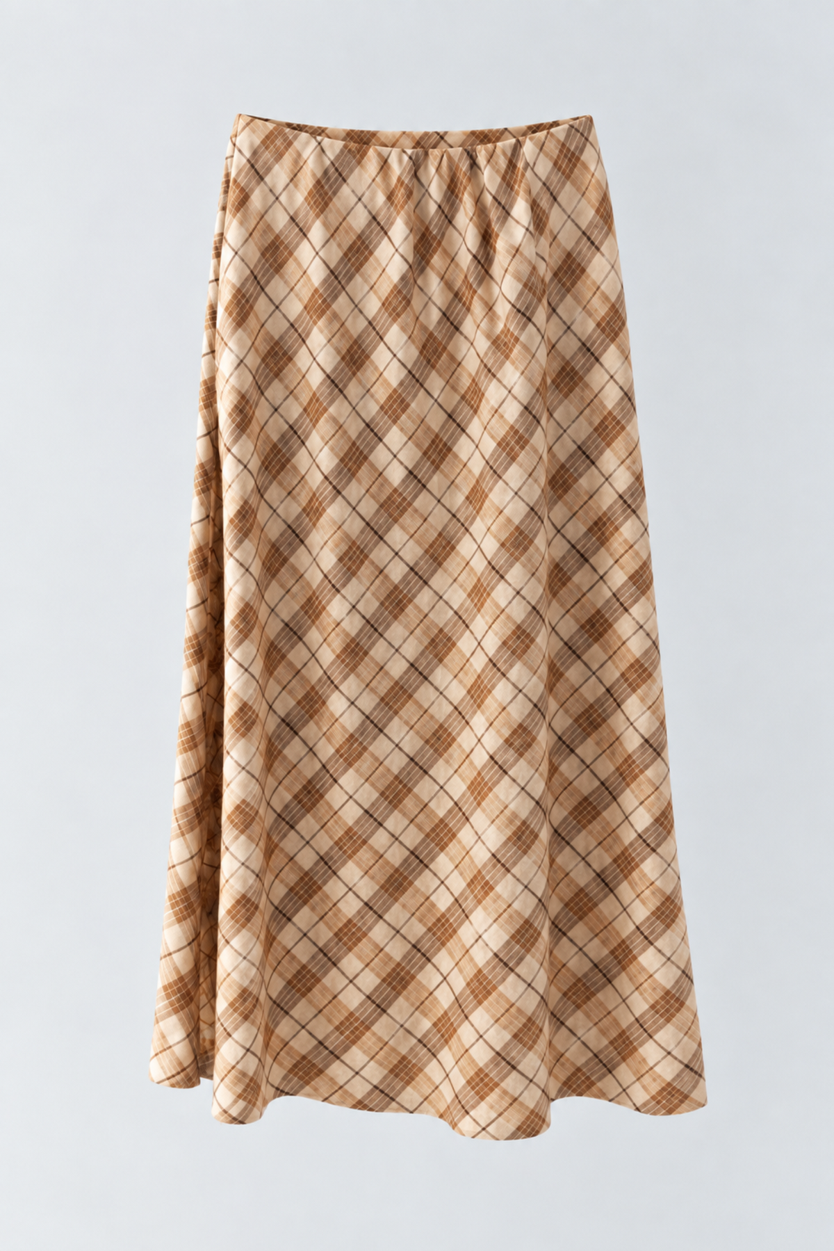 FALDA MIDI CUADROS
