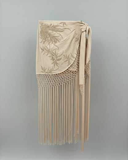 FALDA PANTALON BORDADA FLECOS