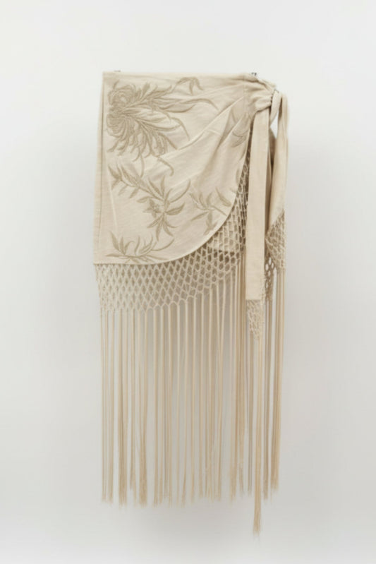 FALDA PANTALON BORDADA FLECOS