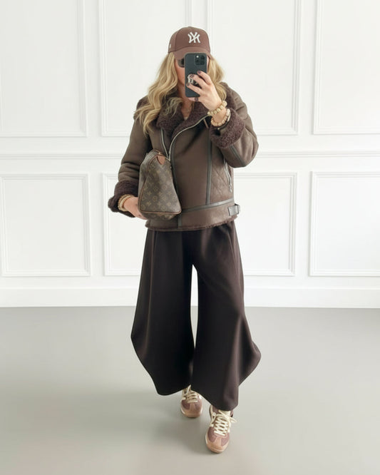 CAZADORA DOBLE FAZ MARRON