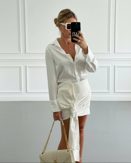 CAMISA SATINADA BLANCA