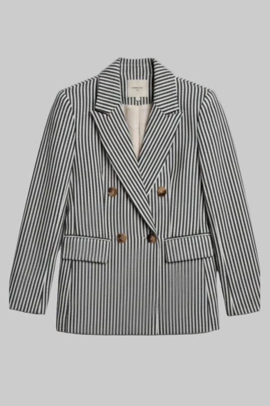 BLAZER RAYAS AZUL MARINO