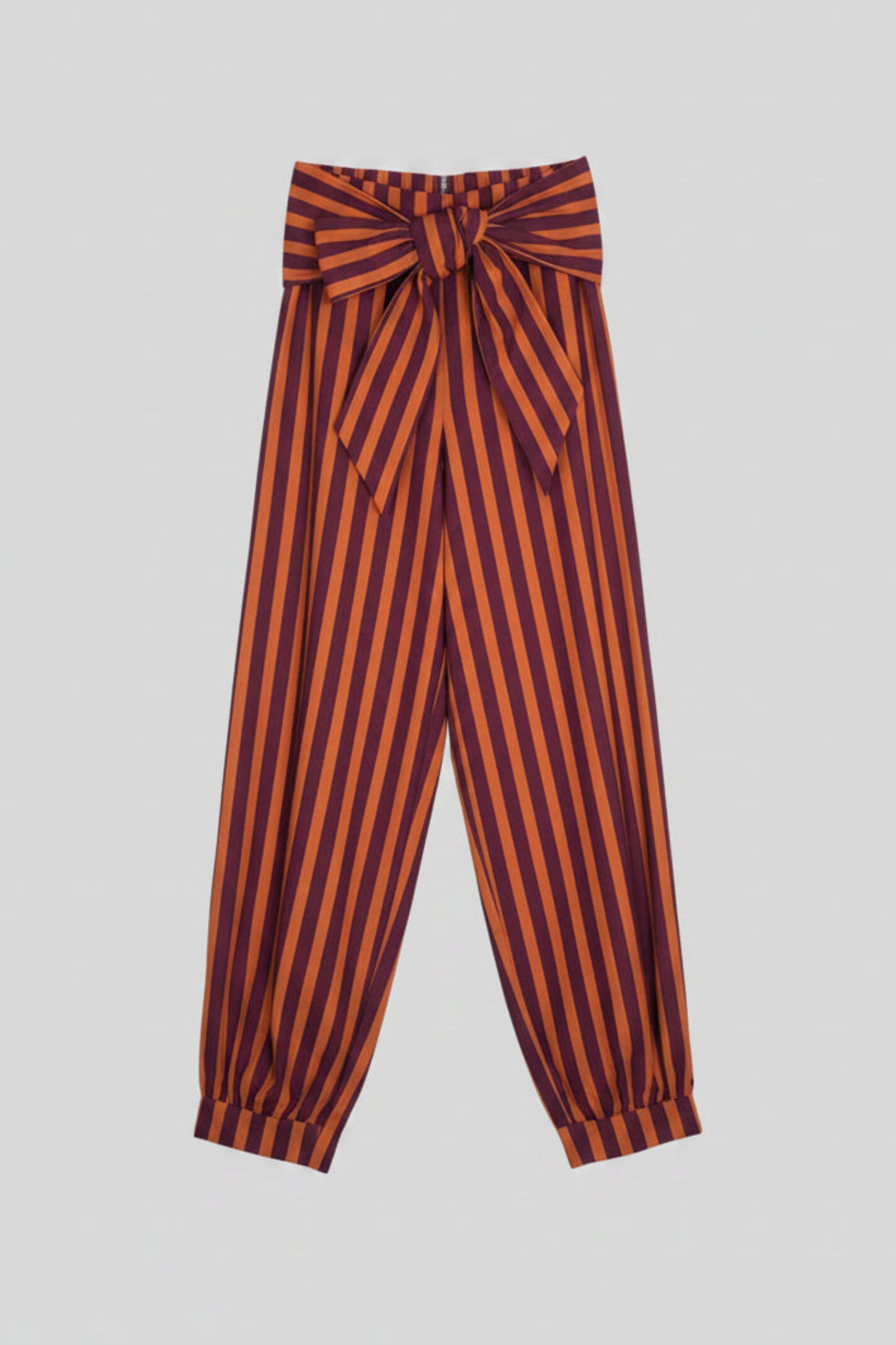 PANTALÓN GLOBO RAYAS MORADAS